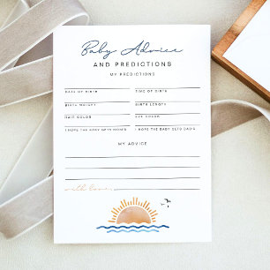OCEANSIDE Beach Baby Advice and Predictions Card