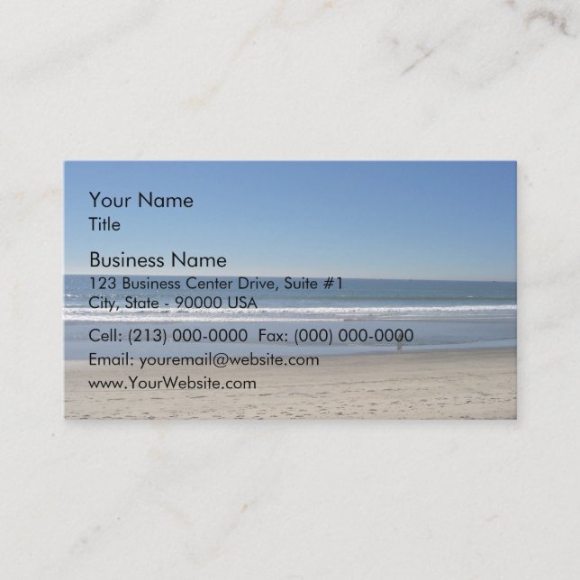 Oceanside Beach Business Card (Front)