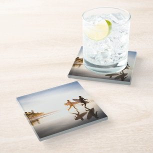 Oceanside Beach Glass Coaster