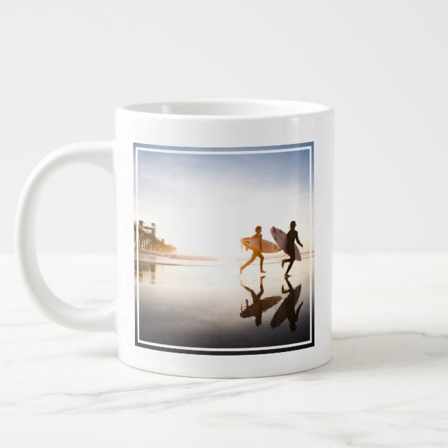 Oceanside Beach Large Coffee Mug (Left)
