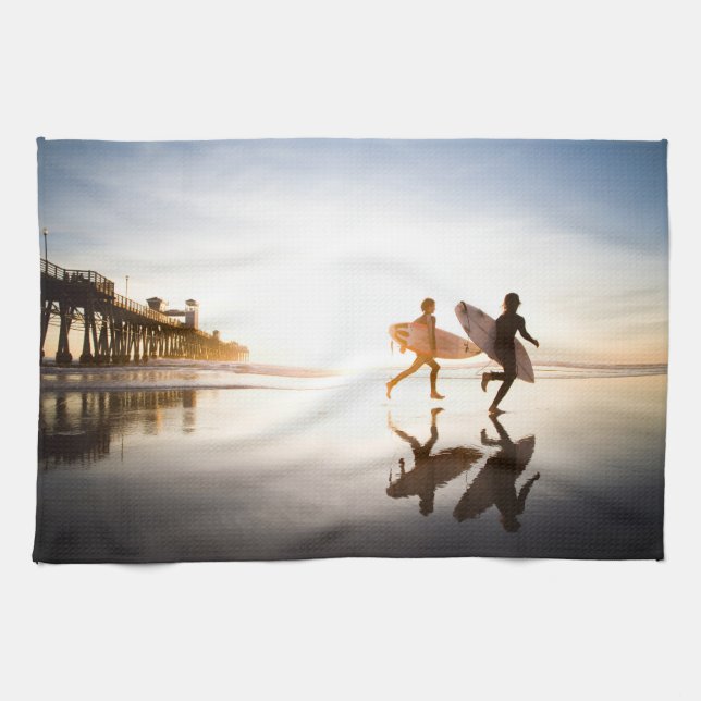 Oceanside Beach Tea Towel (Horizontal)