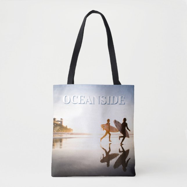 Oceanside Beach Tote Bag (Front)