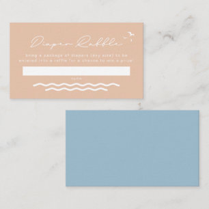 OCEANSIDE Beach Tropical Baby Diaper Raffle Card