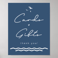 OCEANSIDE Beach Tropical Navy Cards & Gifts Sign