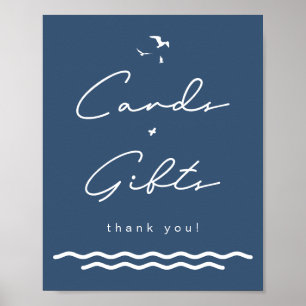OCEANSIDE Beach Tropical Navy Cards & Gifts Sign