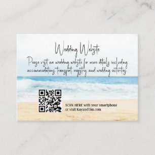Oceanside Beach Wedding Enclosure Card