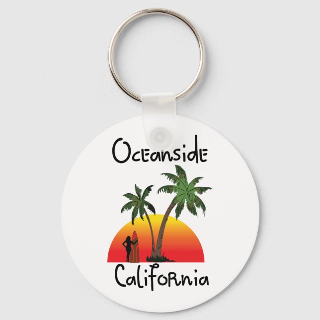 Oceanside California Key Ring (Front)