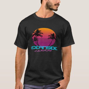 Oceanside California Retro 80s Premium T-Shirt