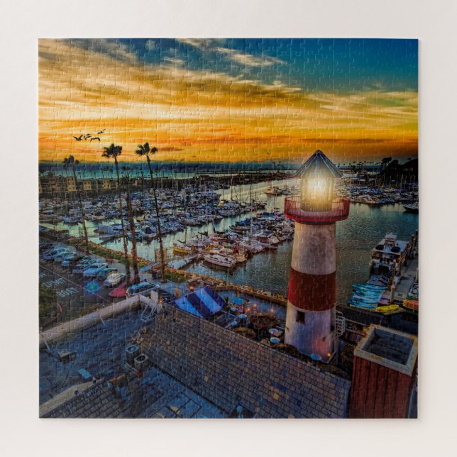 Oceanside Harbour at sunset Jigsaw Puzzle (Vertical)