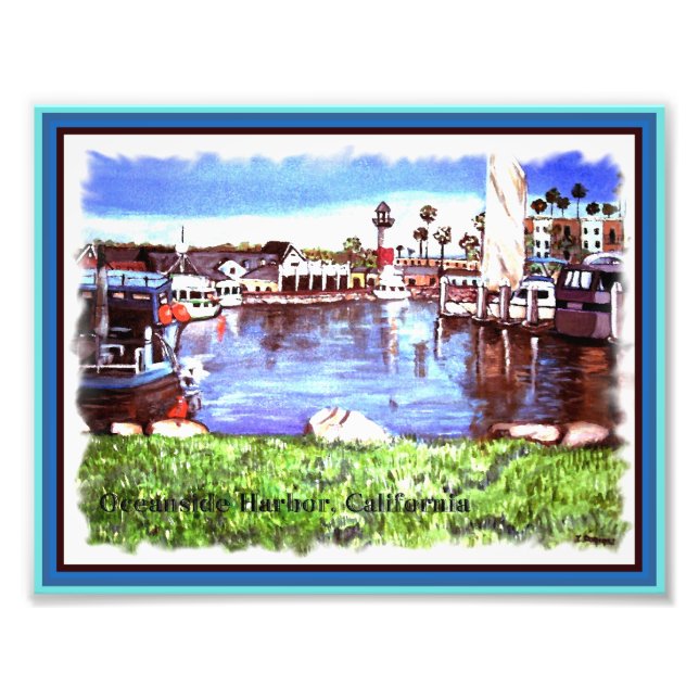 Oceanside Harbour, California Photo Print (Front)