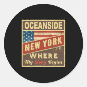 Oceanside Ny Its Where My Story Begins _1  Classic Round Sticker