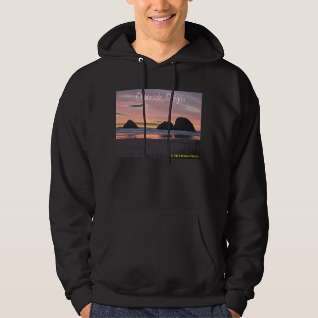 Oceanside, Oregon Hoodie Black (Front)