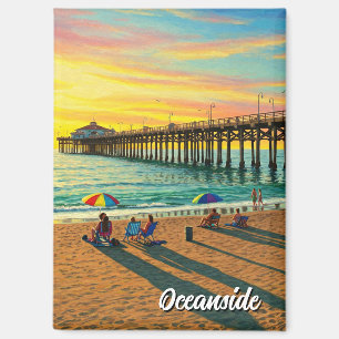 Oceanside Pier California Travel Magnet