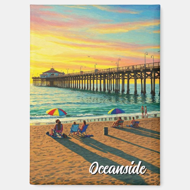 Oceanside Pier California Travel Magnet (Front)
