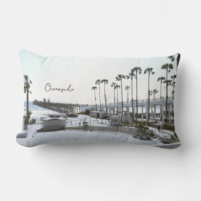 Oceanside Pier Photo  Lumbar Cushion (Front)