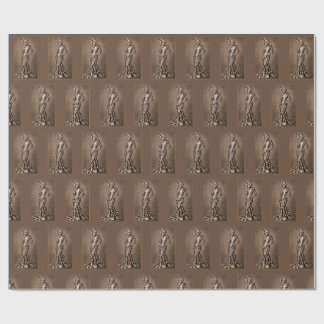 Oceline Spotted Mermaid Gown Paws Pattern Wrapping Paper