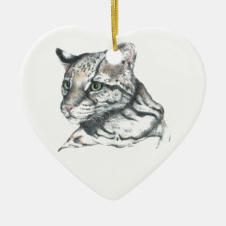 Ocelot1 Ceramic Tree Decoration