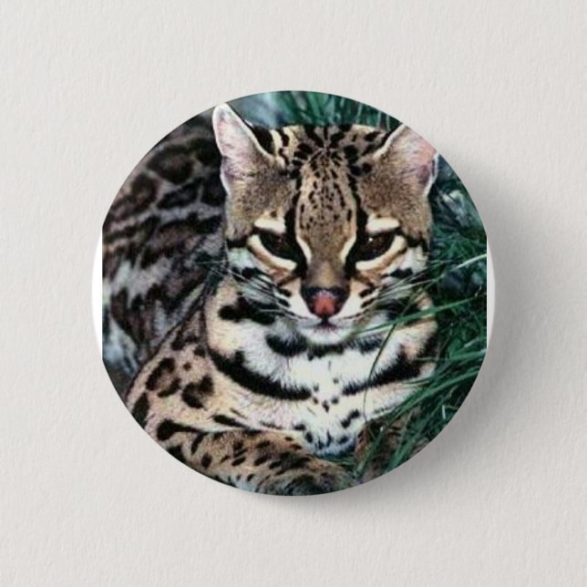 Ocelot 6 Cm Round Badge (Front)