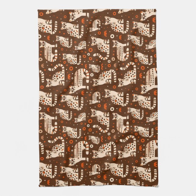 Ocelot Pattern Tea Towel (Vertical)