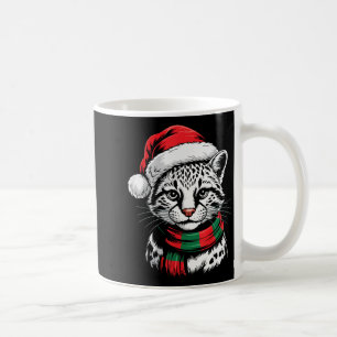Ocelot Xmas Santa Hat F Christmas Costume  Coffee Mug