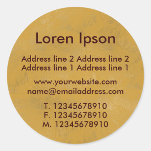 Oche Texture Business / Profile Classic Round Sticker