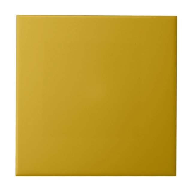 Ocher Yellow Solid Color Tile (Front)