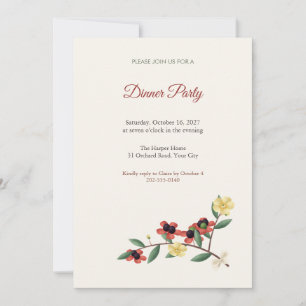 Ochna Carnival Bush Dinner Party Invitation