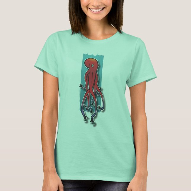 Ocho Manos White / Pink Ladies Ringer T-Shirt (Front)