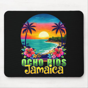 Ocho rios jamaica beach tropical sunset summer mouse pad