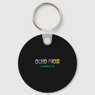 Ocho Rios Jamaica Retro Tropical Design  Key Ring