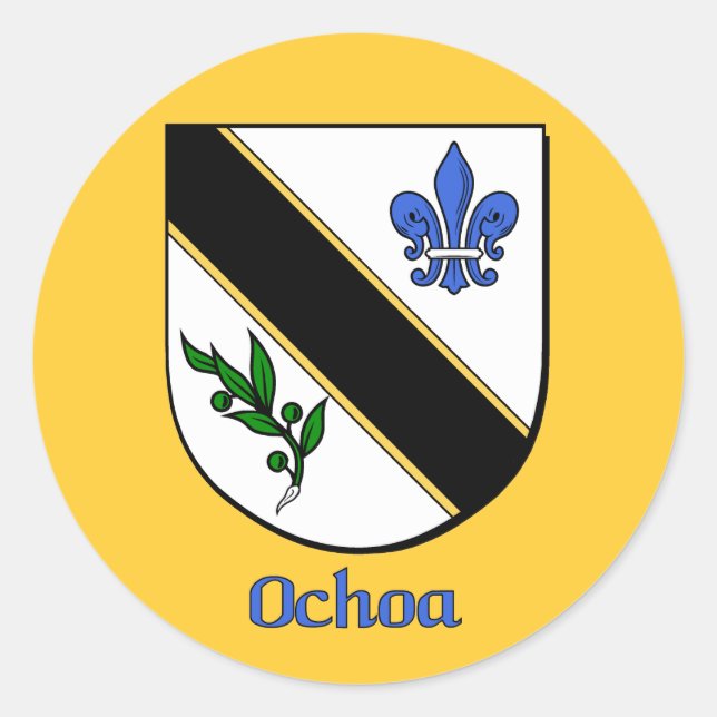 Ochoa Family Shield Stickers (Front)