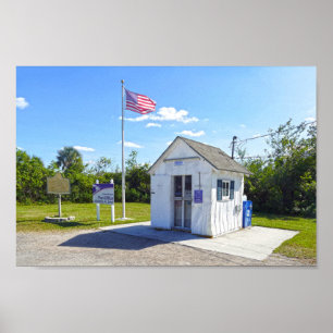 Ochopee, Florida, Post Office, Smallest in U.S. Poster