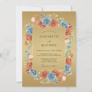 Ochre Graceful Bohemian Wedding Invitation