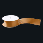 Ochre High End Coloured Personalised Satin Ribbon<br><div class="desc">Monogrammed Custom Solid Colour Ochre and White - High End Coloured Full Colour Design Option. GraphicsByMimi© Personalise this elegant template product with your initial or use the edit menu to further edit and create your own unique one of a kind customised item. Other colours and styles available in our store...</div>