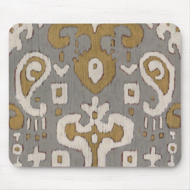 Ochre Ikat I Mouse Pad (Front)