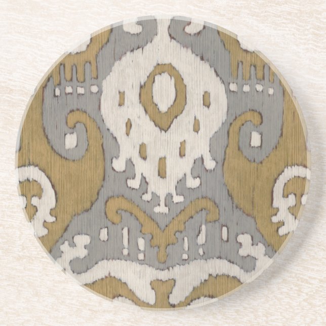 Ochre Ikat II Coaster (Front)