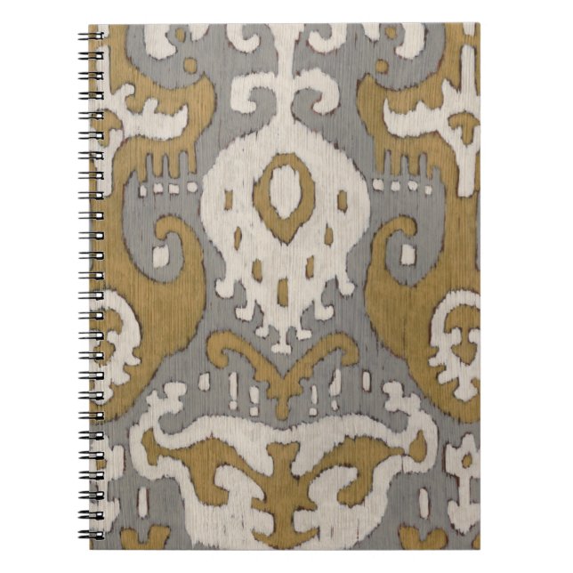 Ochre Ikat II Spiral Notebook (Front)