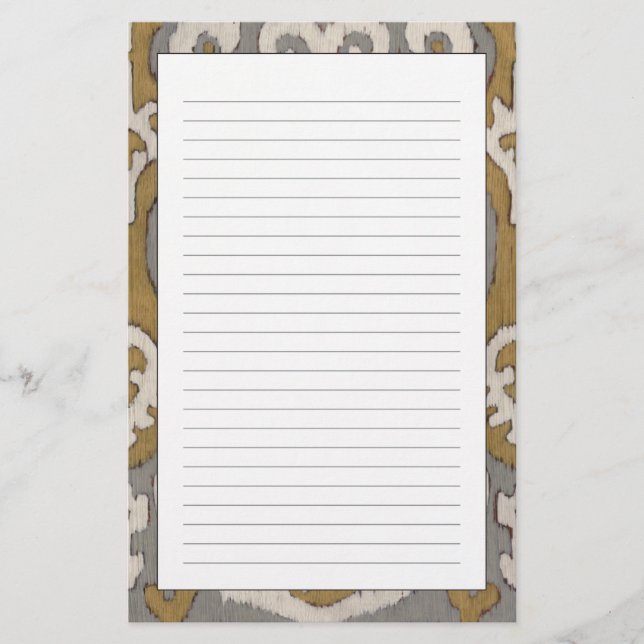Ochre Ikat II Stationery (Front)