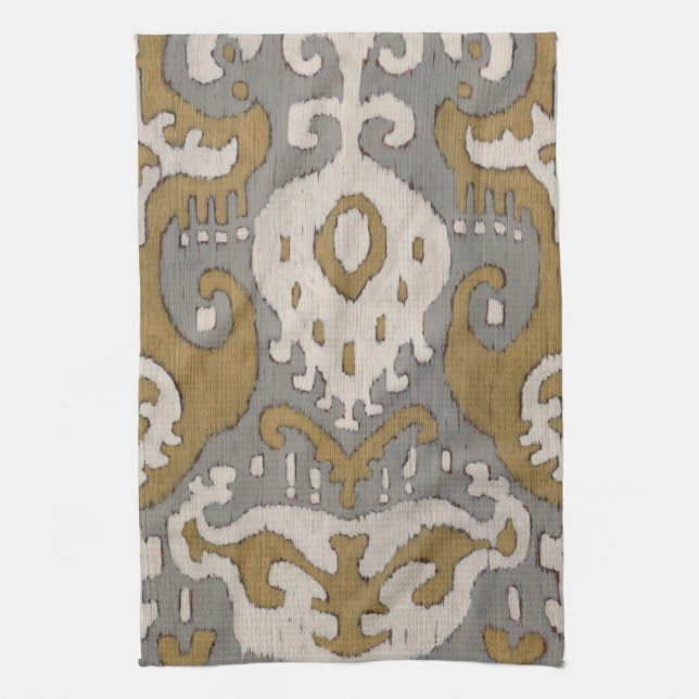 Ochre Ikat II Tea Towel (Vertical)