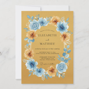 Ochre Radiant Botanical Wedding Invitation