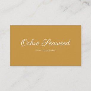 Ochre Seashore Seaweed Nature Photography Business Card