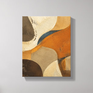 Ochre Tide Assemblage Textured Neutral Abstract Ca Canvas Print