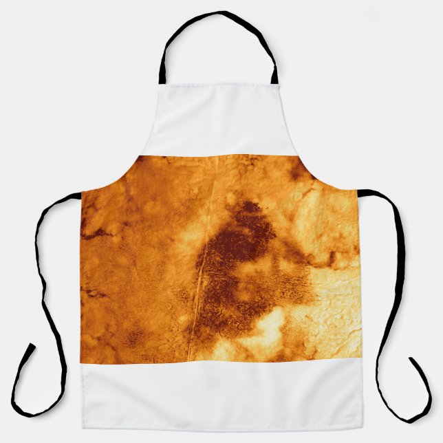 Ochre Tie Dye illustration. Abstract Texture. Dirt Apron (Front)