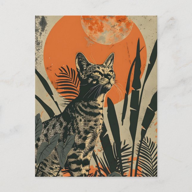 Ocicat Vintage Art Postcard (Front)