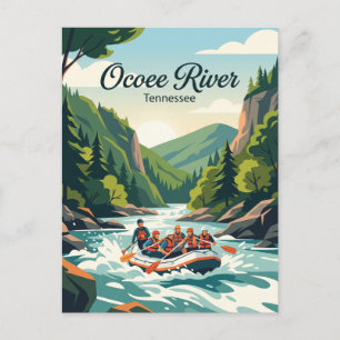 Ocoee River Tennessee, USA, white water rafting Postcard