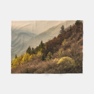 Oconaluftee Valley Overlook North Carolina Fleece Blanket