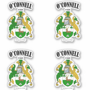 O'Connell Crest Irish Translation & Meaning (x4)