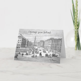 O'Connell Street Vintage Dublin Ireland Greeting Card