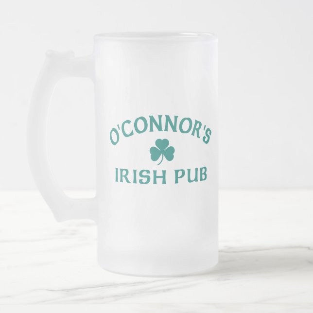 O'Connor's Irish Pub  Frosted Glass Beer Mug (Left)
