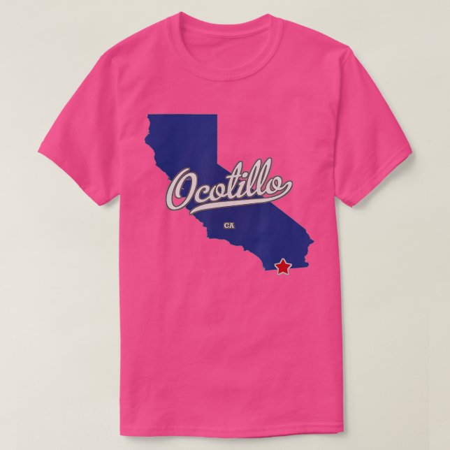 Ocotillo California CA Map T-Shirt (Design Front)